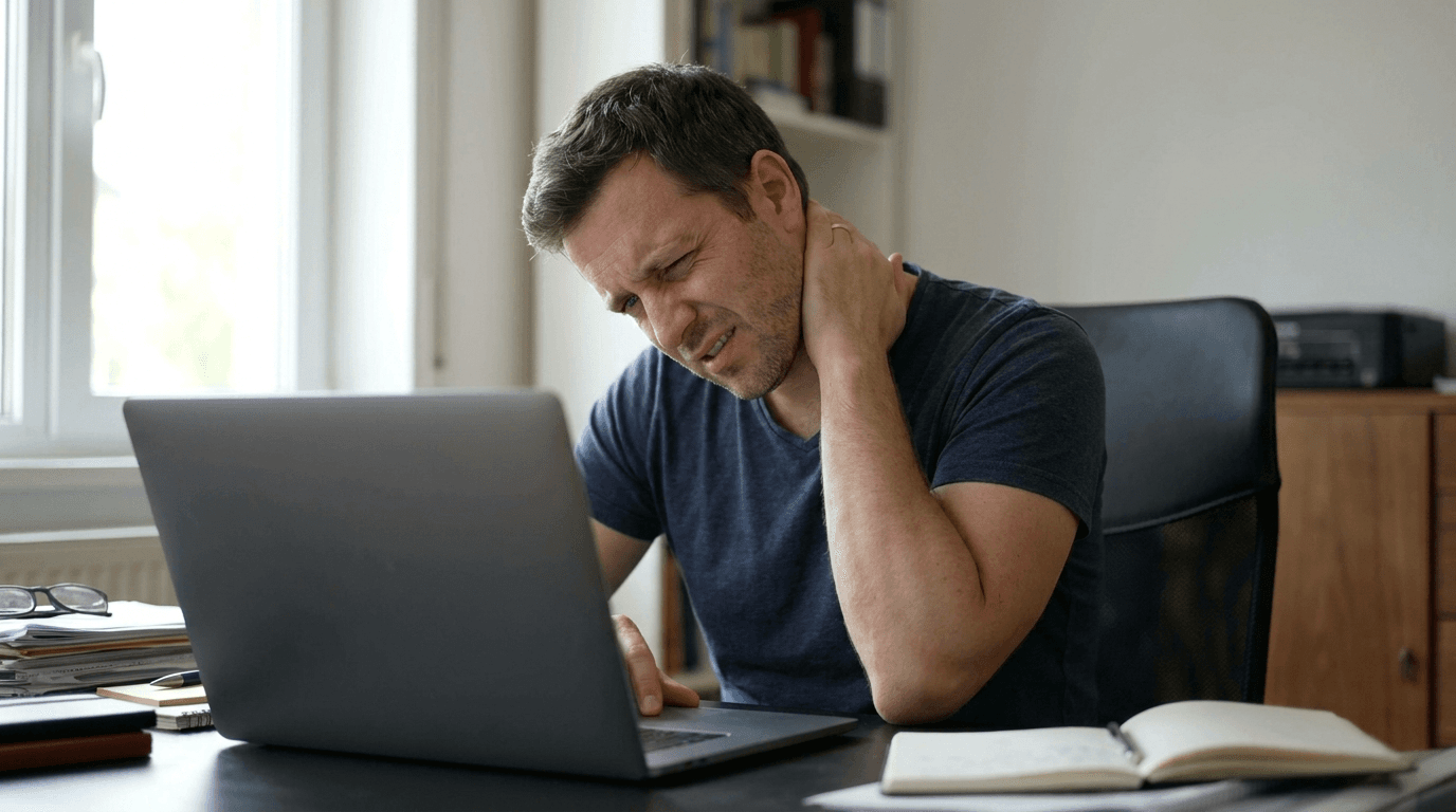 Nackenschmerzen durch Computerarbeit — Mausarm und RSI