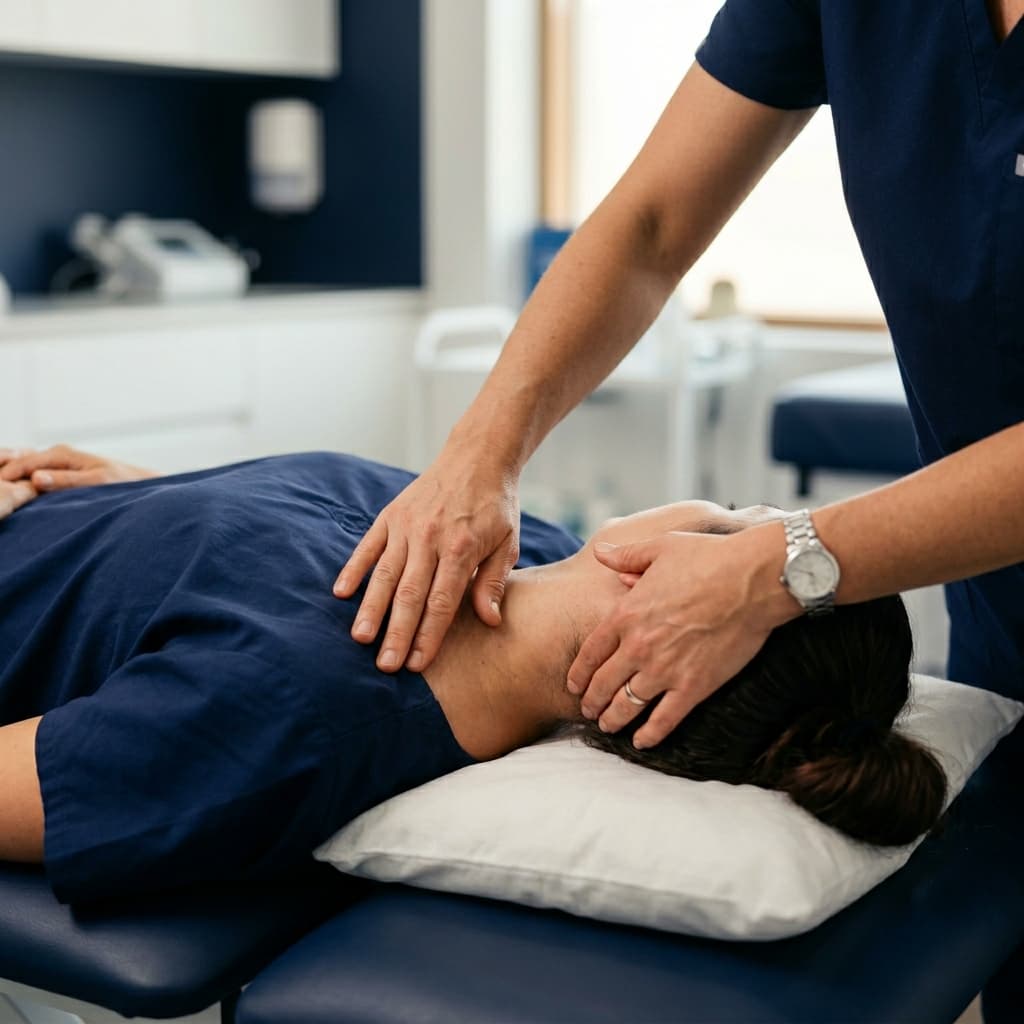 Manuelle Behandlung — Physiotherapie bei Nackenschmerzen