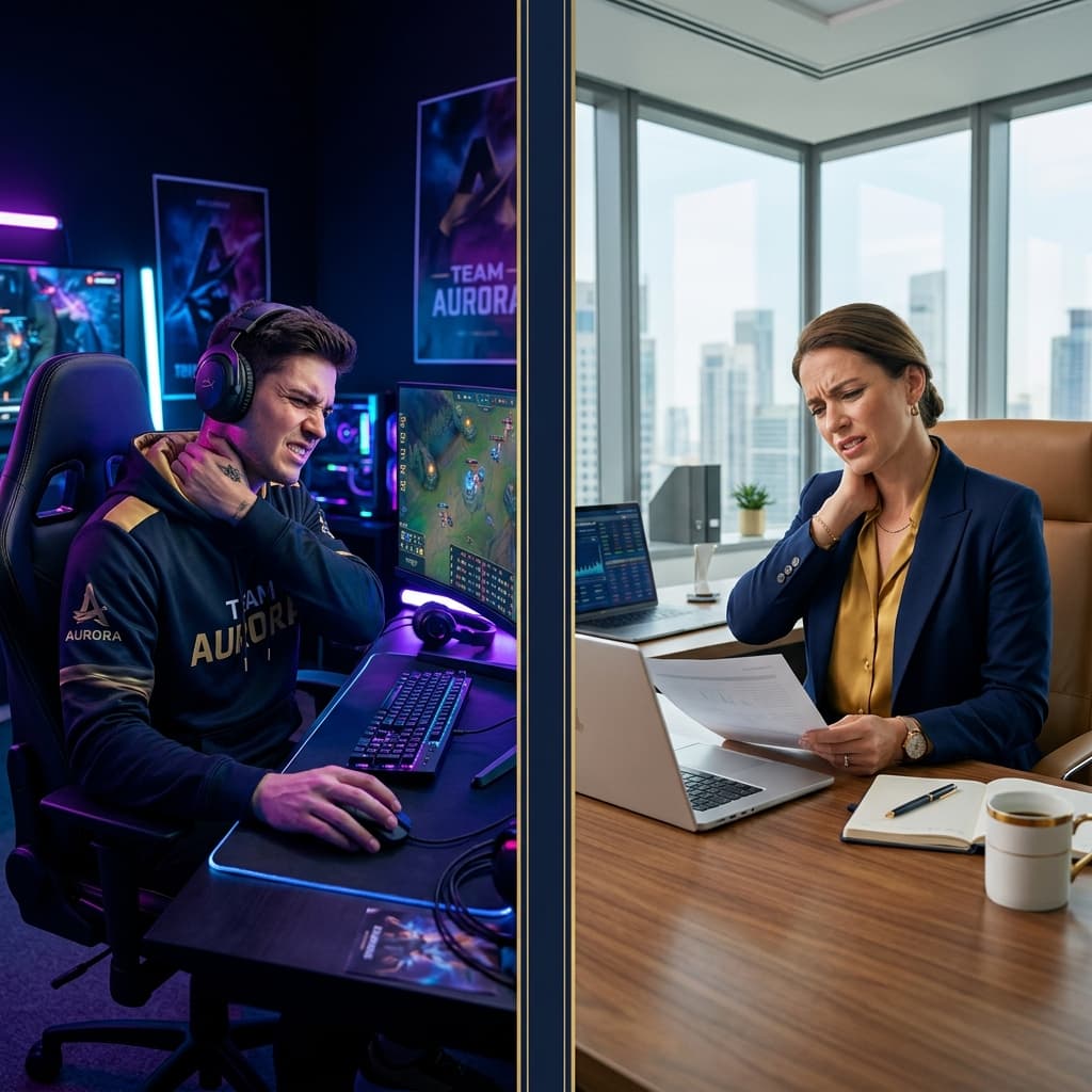 Gamer und Office-Worker — Mausarm und Nackenschmerzen